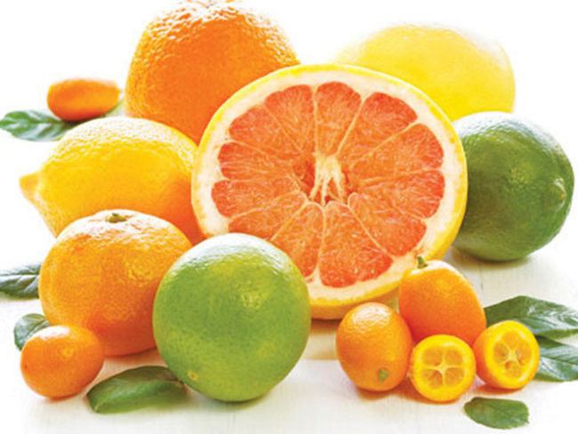 Trái cây họ cam, quýt rất giàu vitamin C